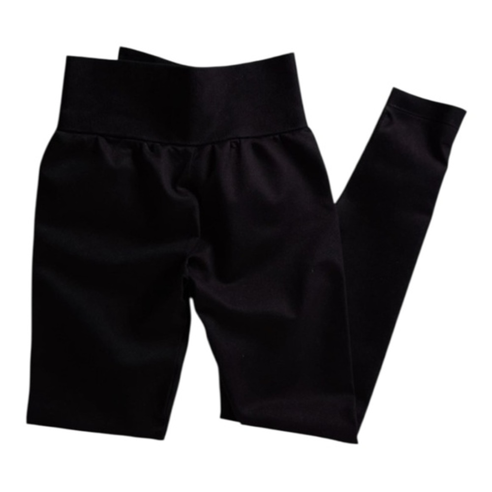 OQQ Ribbed Butt Lifting Scrunch Leggings Black Size Small NWOT High Waist